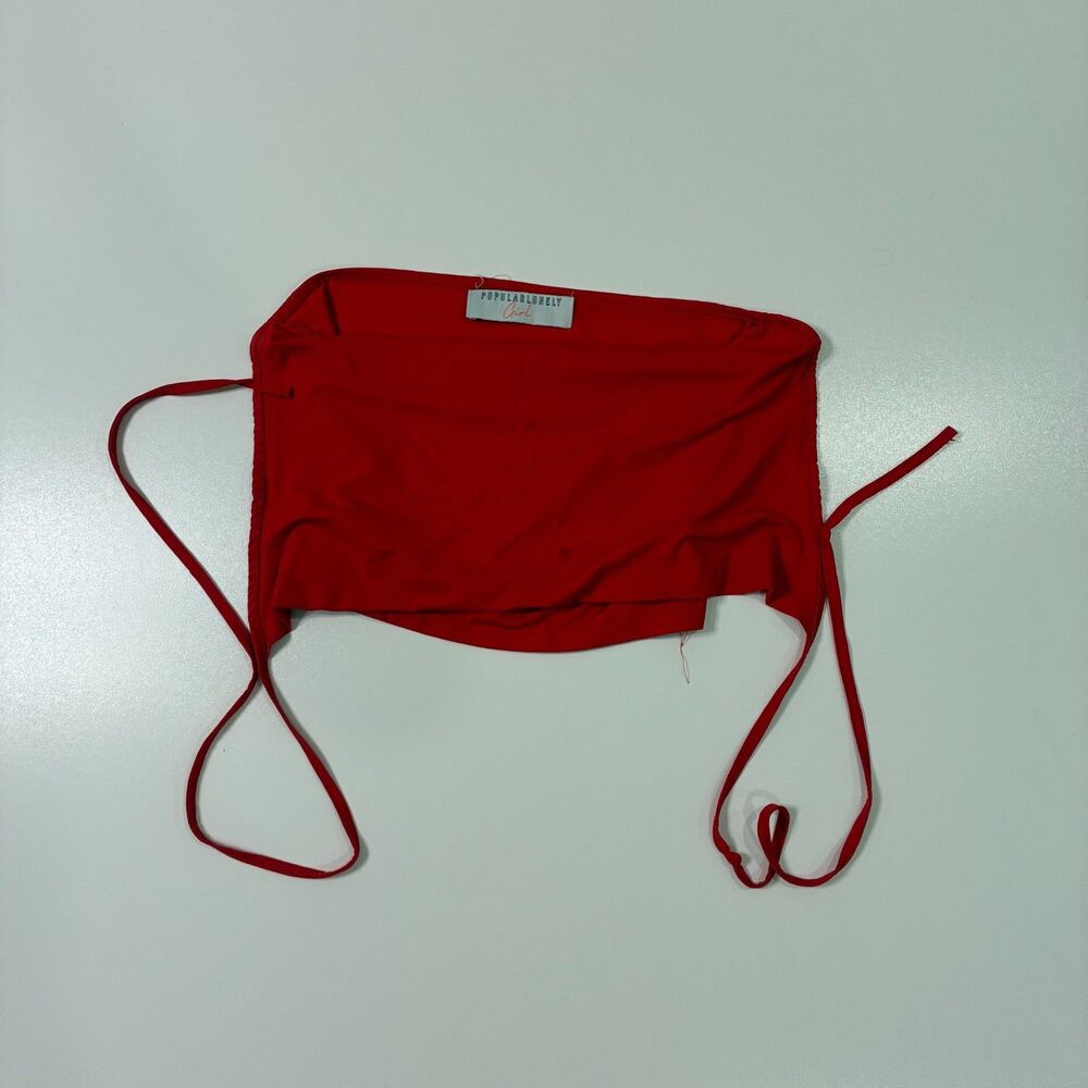 Popular Lonely Girl Women’s Red Halter Top Size Small Stained Needs Repair